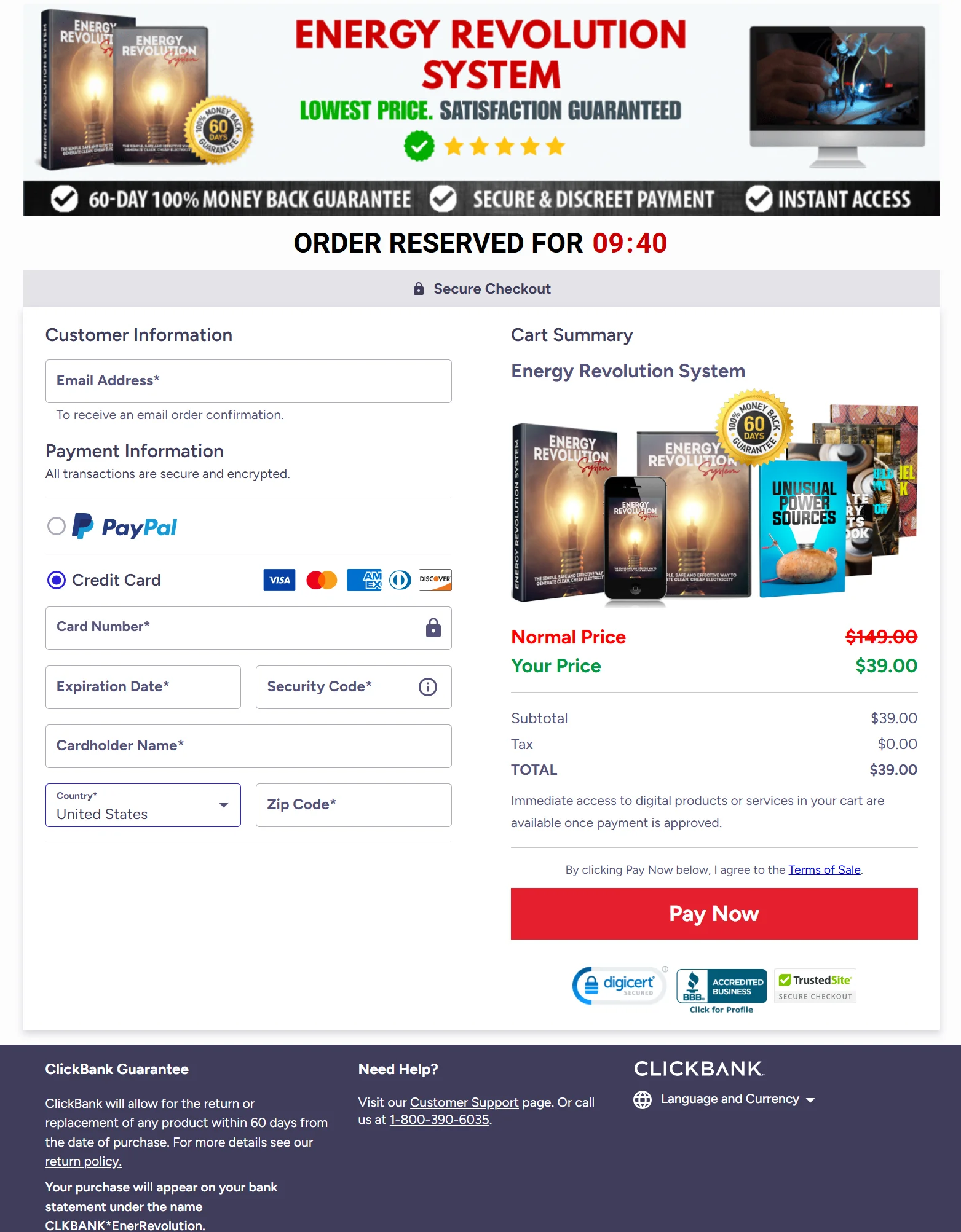 Energy Revolution System-pricing